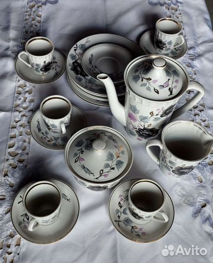 Сервиз чайный СССР Капчагайский фарфоровый завод