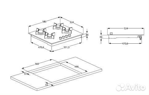 Варочная панель beko hilw 64235 S (ра)