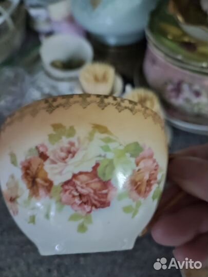Чайная пара старинная Австрия розы