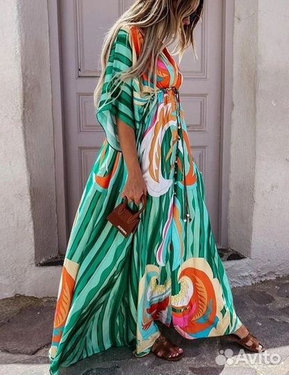 Пляжный халат кимоно