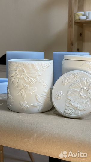 Силиконовая форма молд Стакан под свечу