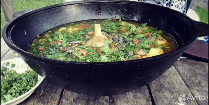 Казан чугyнный узбeкский 10л