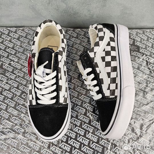 Кеды vans клетка