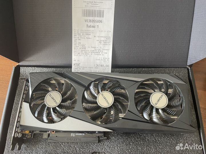 Видеокарта gigabyte nvidia GeForce RTX 3060 12Гб
