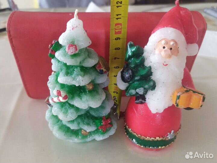 Свеча-дед мороз и елка