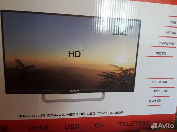 Телевизор Led FullHD-81cm,новый
