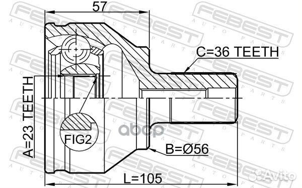 ШРУС внешний ford focus II 2110-focii 2110-foci