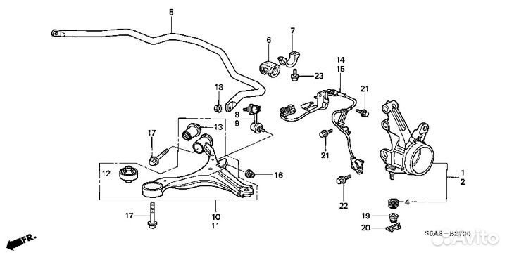 Сайлентблок pычага нижнего передний Honda Civic