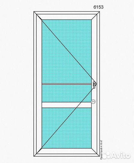 Балконная дверь пвх 900x1970