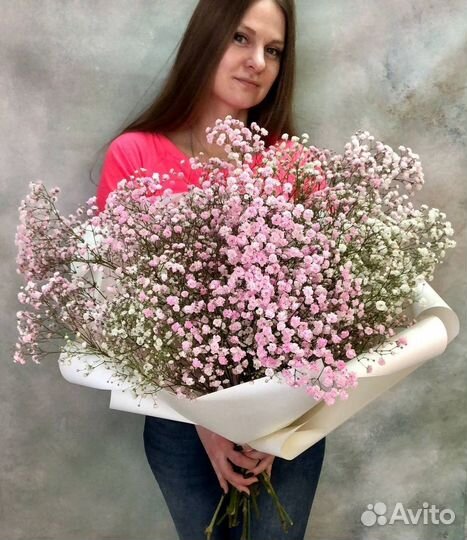 Букет с гипсофилой