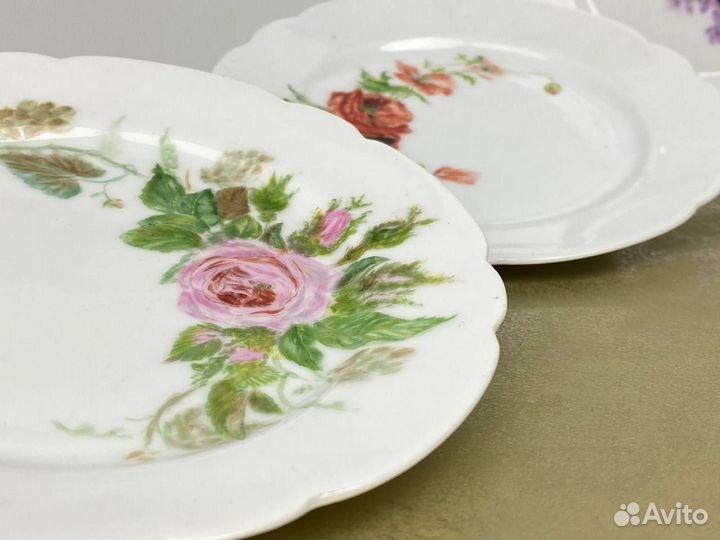 Тарелки фарфоровые десертные ручная роспись