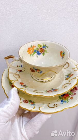 Трио чайное кофейное фарфор Бавария