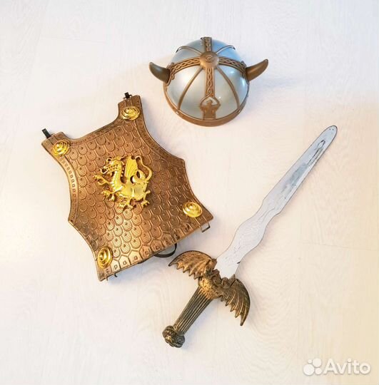 Набор игровой костюм викинга шлем меч защита