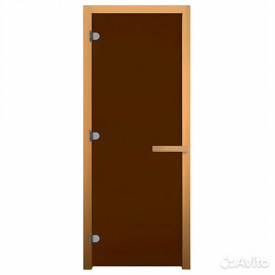 Дверь для Бани стекло Бронза Матовая 201х81 везуви