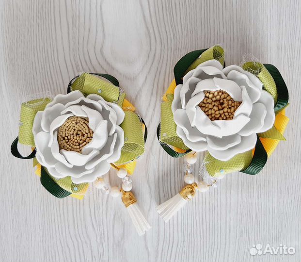 Бант заколка резинка