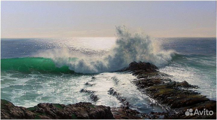 Картины маслом волны и шторма 10 разных