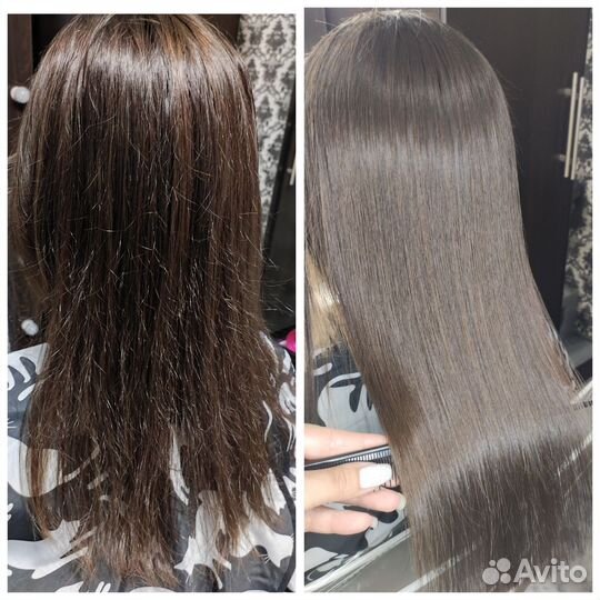 Кератиновое выпрямление волос