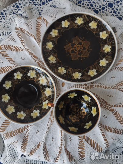 Чайная тройка, Фарфор, Германия, винтаж