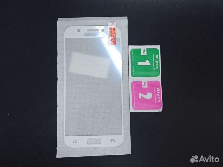 Защитное стекло samsung J5 2017 белое