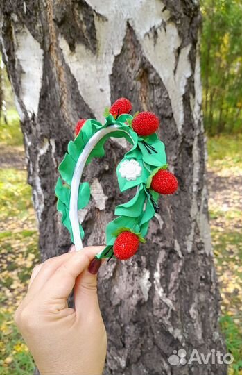 Ободок Земляника Малина Виктория Клубника