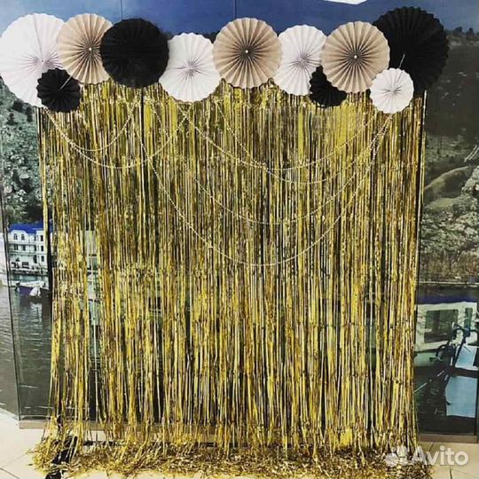 Дождик занавес для фотозоны, мишура