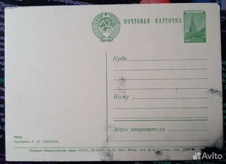 Редкая: Розы художника Е. Гундобина