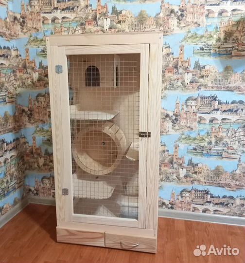 Клетка - витрина для шиншилл, дегу
