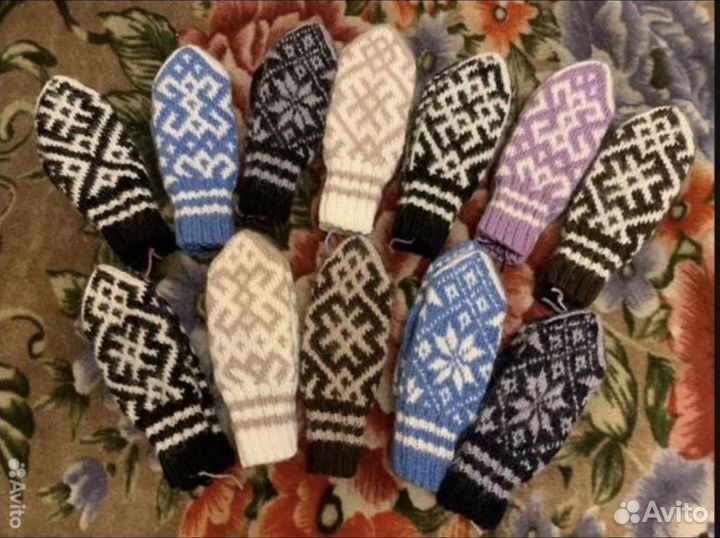 Варежки ручной работы