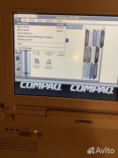 Рабочий ноутбук раритет compaq elite 4/50 e