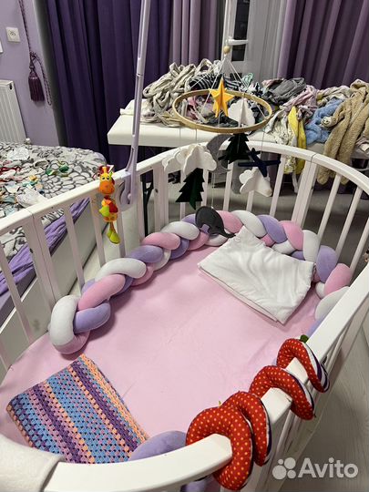 Кровать трансформер круглая с маятником