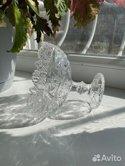 Вазочка на ножке хрусталь СССР