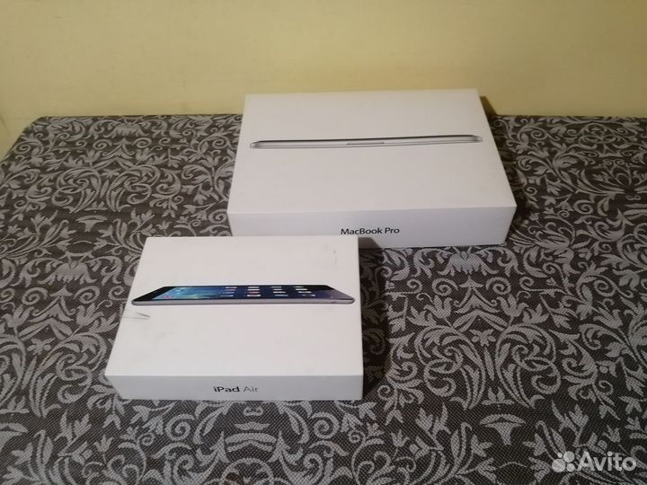 Коробка от планшета и макбука macbook pro iPad air