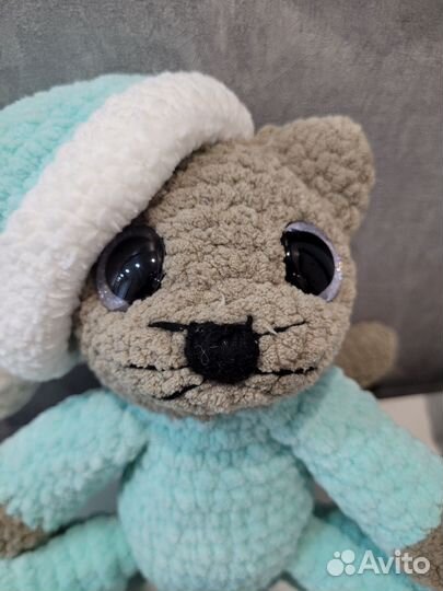 Вязанные игрушки ручной работы кот