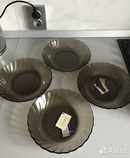 Посуда из темного стекла Франция Luminars