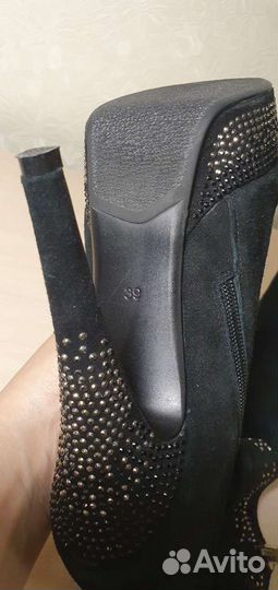 Полусапожки осенние замшевые женские новые 39 р-р