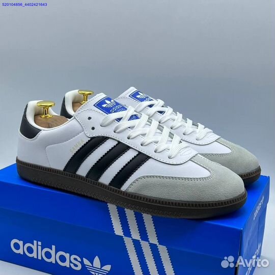 Кроссовки Adidas Samba White/Black (Арт.34520)