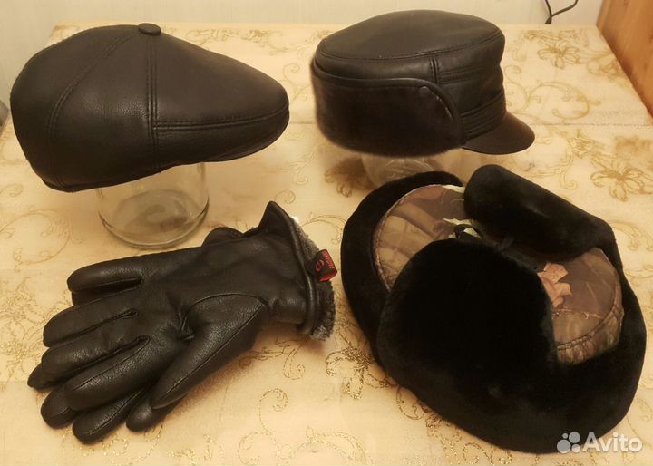 Кепка ушанка картуз перчатки