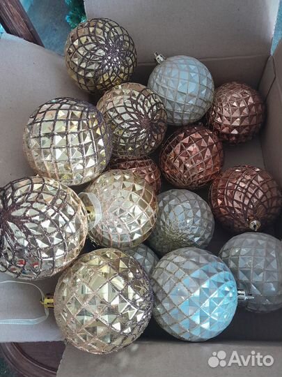 Набор елочных игрушек шарики сосулки