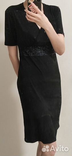 Платье чёрное миди