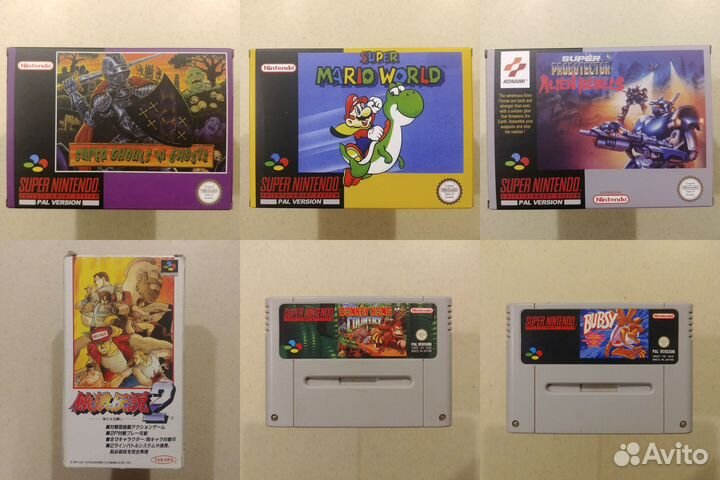 Картриджи Super Nintendo оригинал