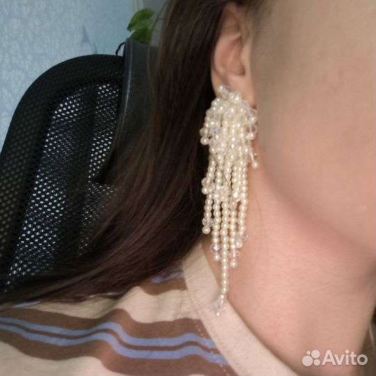 Шикарные объемные серьги