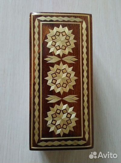 Шкатулка с элементами соломки СССР, новая