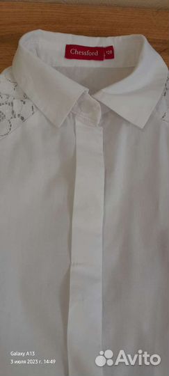 Блузка белая 128