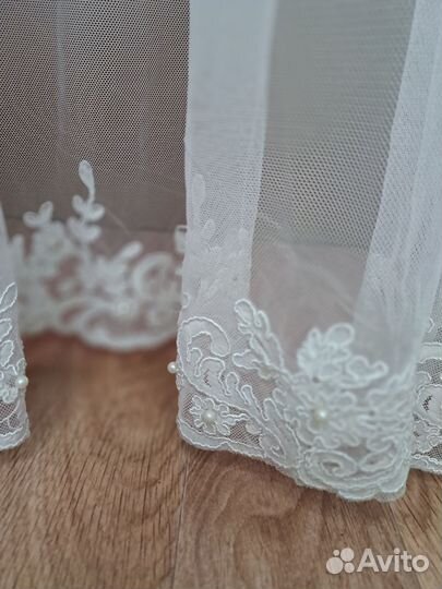 Тюль сетка с вышивкой