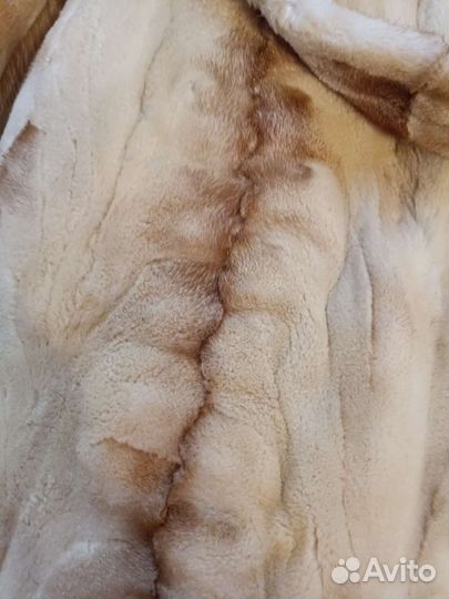 Шуба норковая стриженная с песцом