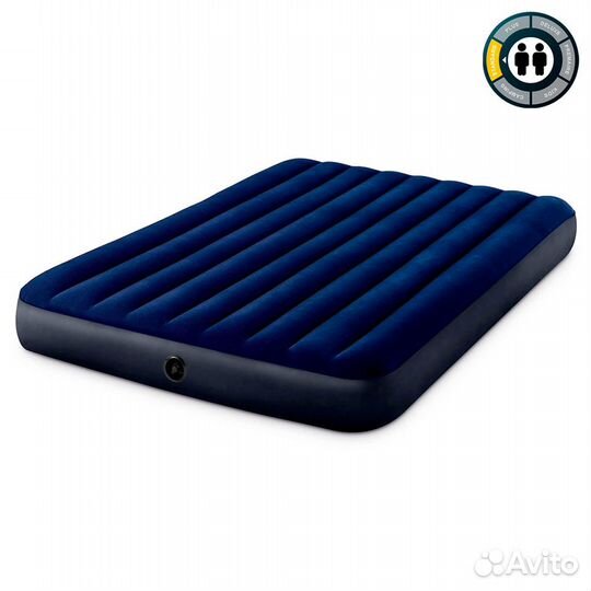 Матрас-велюр синий (152х203х25)