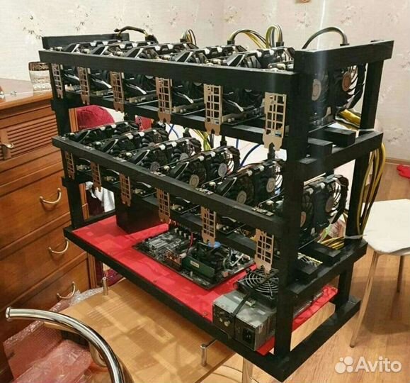 Каркас для майнинг фермы из дерева на 3-18 карт