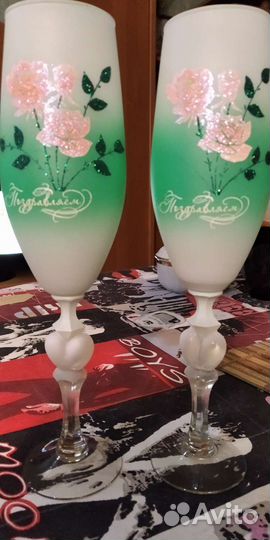 Свадебные бокалы для шампанского