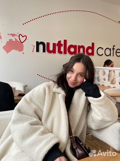 Шуба тедди белая