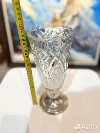 Хрустальная ваза на ножке СССР
